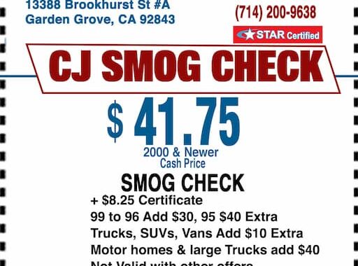 Smog Check Coupon Garden Grove