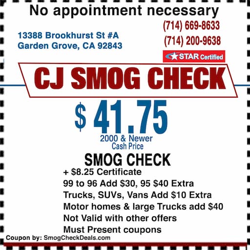 Smog Check Coupon